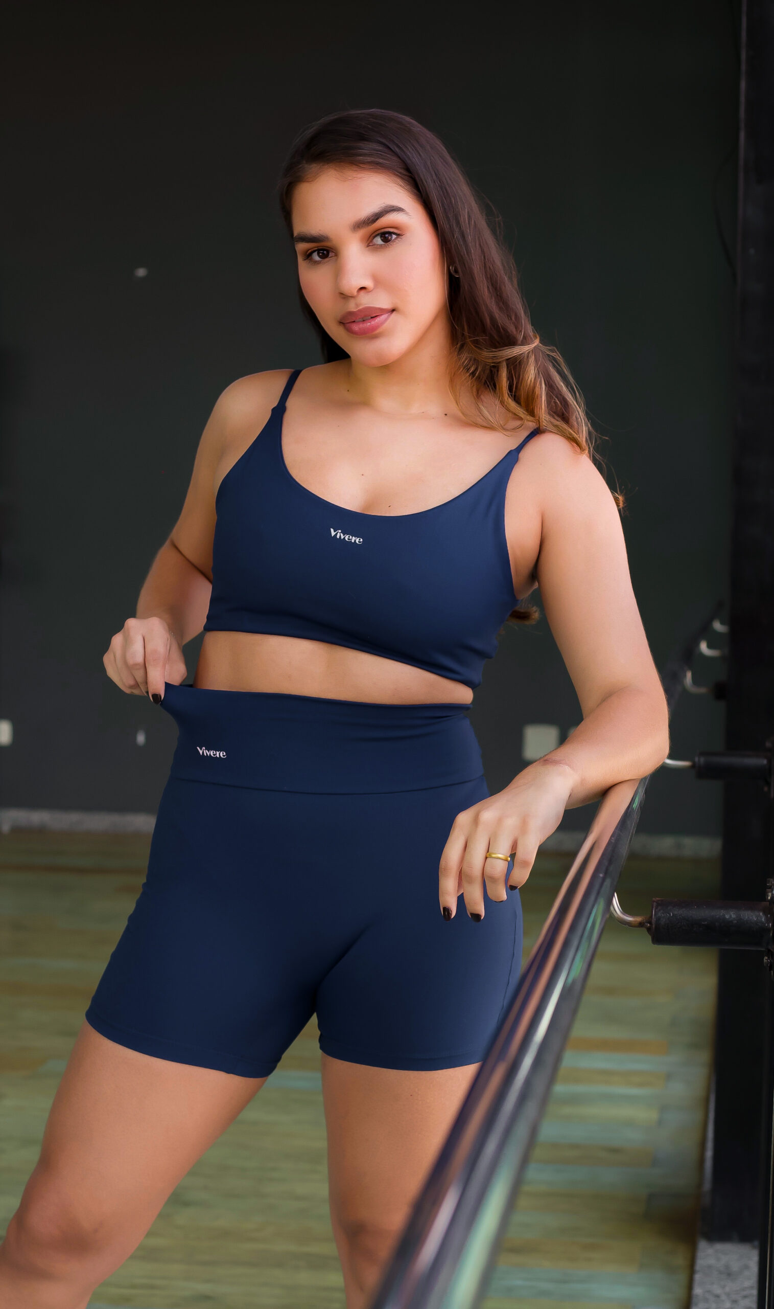 conjunto semplice azul marinho
